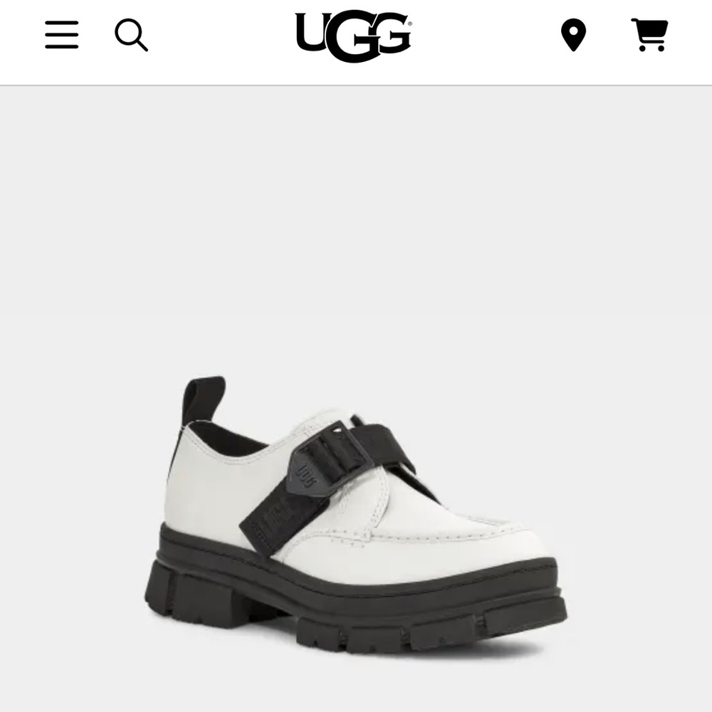 UGG Ashton Shoe black and white Combat style